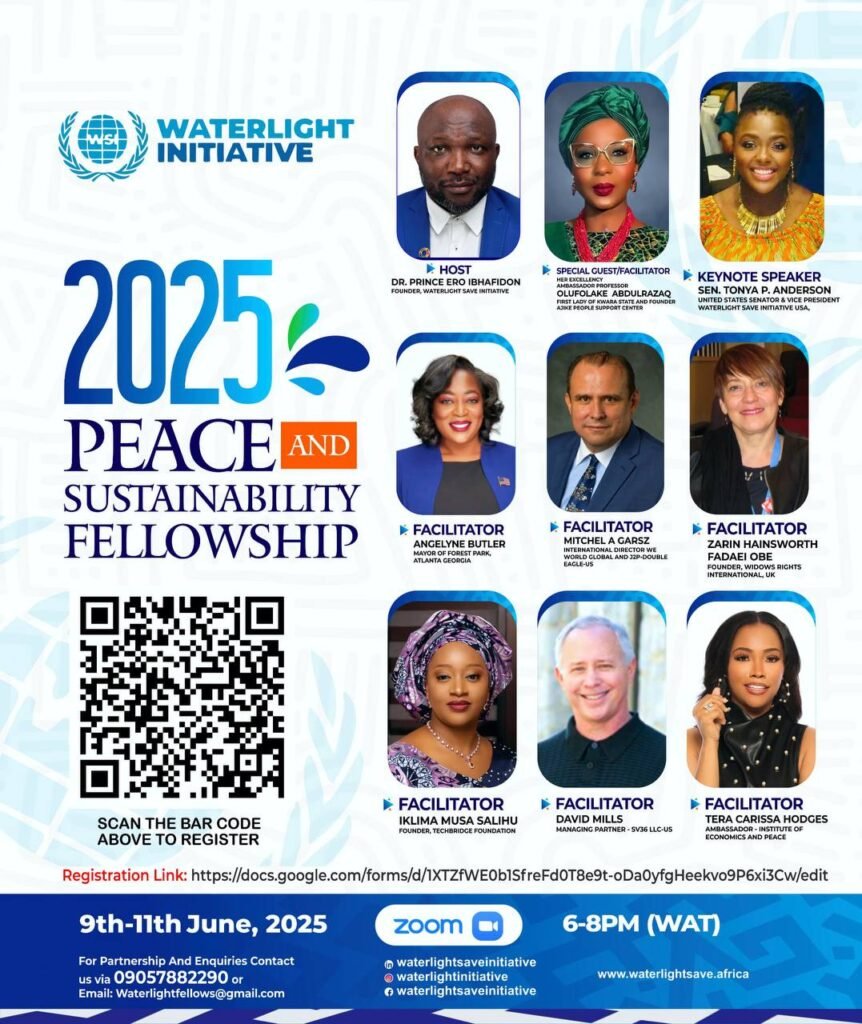 Image of Waterlight Save Initiate 2025 Peace and Sustainability Fellowship program